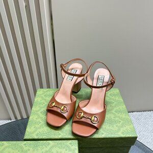 Gucci Copper Peep-Toe Heels